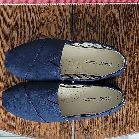 Toms Shoes - Tom's Alpargata Navy Slip-ons